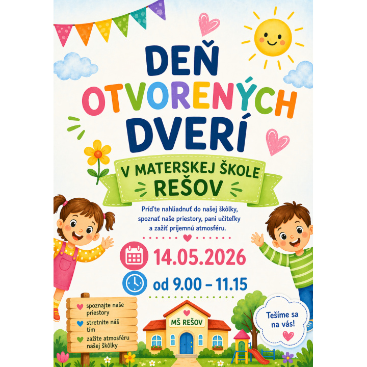 Deň otvorených dverí MŠ Rešov