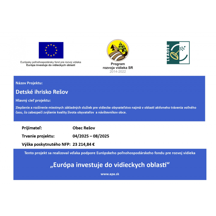 Detské ihrisko Rešov