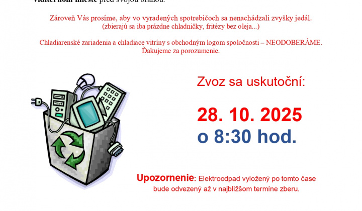 1. fotografia fotogalérie Aktuality / Zber elektroodpadu - foto