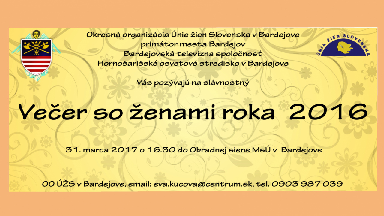 Fotografia fotogalérie Večer so ženami roka 2016
