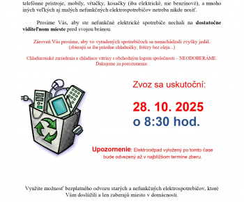 Aktuality / Zber elektroodpadu - foto