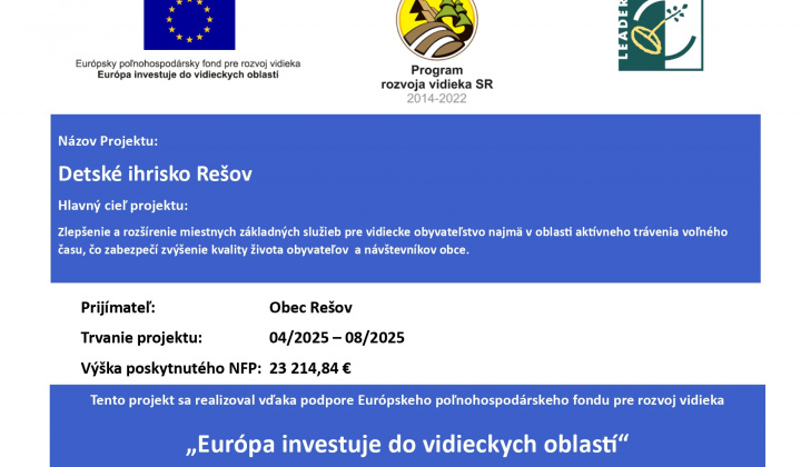 Fotka - Detské ihrisko Rešov