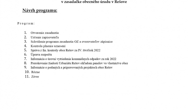 Fotka - Pozvánka na zasadnutie OZ 20.03.2023