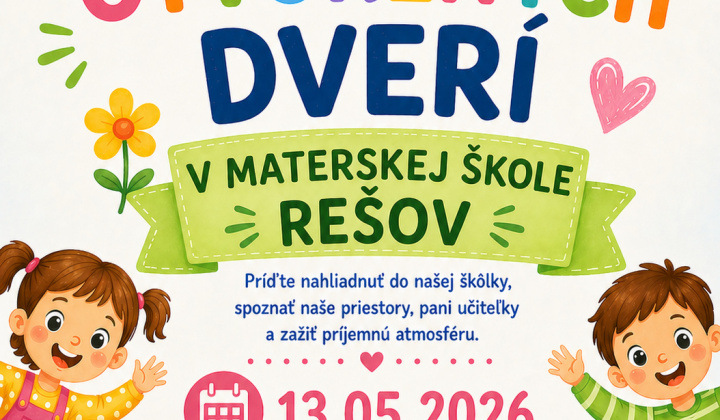 Fotka - Pozor zmena !!! Deň otvorených dverí v MŠ Rešov
