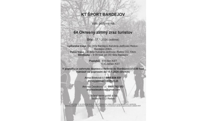 Okresný zimný zraz turistov